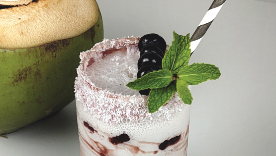 How to make Blueberry Coconut Frappe